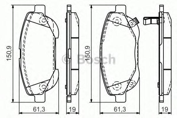 BOSCH TB3151 Комплект гальмівних колодок, дискове гальмо