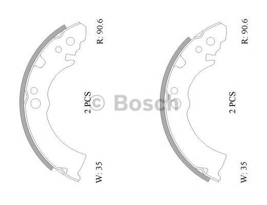 BOSCH B1399 Комплект гальмівних колодок