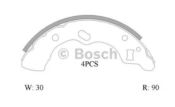 BOSCH B1696 Комплект гальмівних колодок