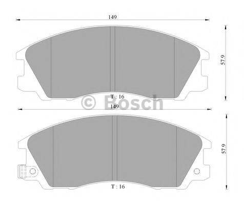 BOSCH 24059 Комплект гальмівних колодок, дискове гальмо