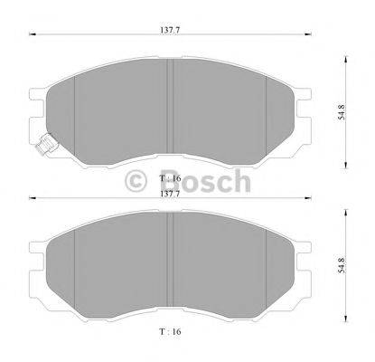 BOSCH BP9112 Комплект гальмівних колодок, дискове гальмо