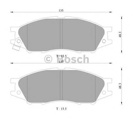 BOSCH BP9138 Комплект гальмівних колодок, дискове гальмо