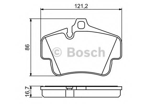 BOSCH 23413 Комплект гальмівних колодок, дискове гальмо