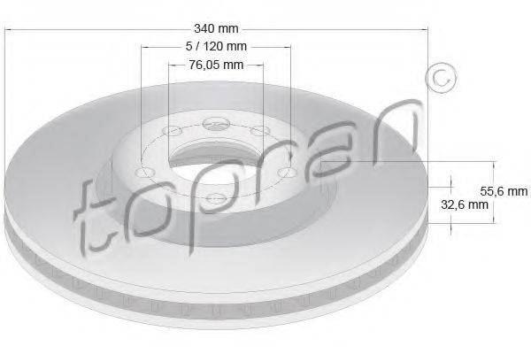 TOPRAN 114025 гальмівний диск