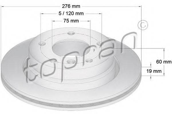 TOPRAN 500577 гальмівний диск
