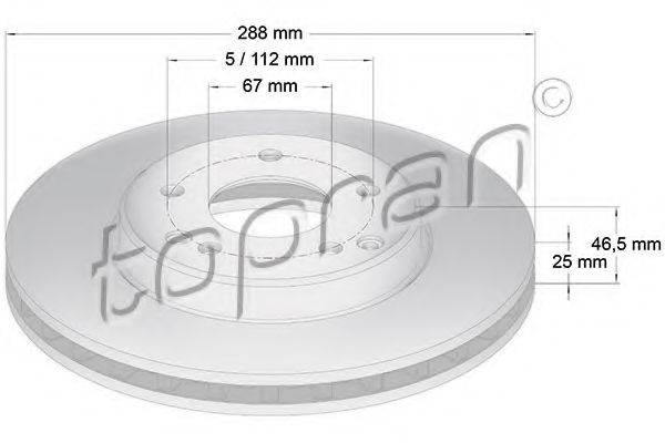 TOPRAN 400854 гальмівний диск