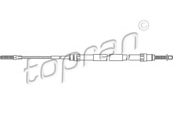 TOPRAN 501091 Трос, стоянкова гальмівна система