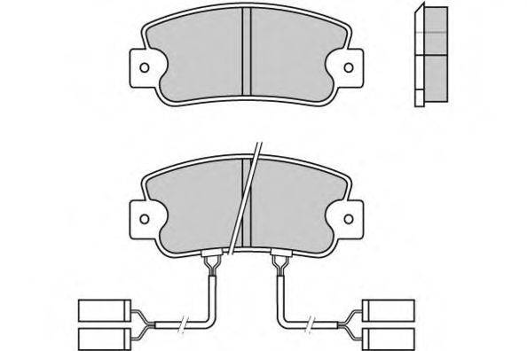 E.T.F. 21133 Комплект гальмівних колодок, дискове гальмо