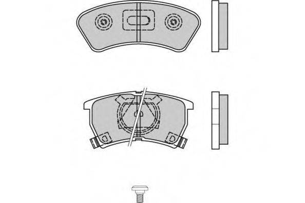 E.T.F. 21550 Комплект гальмівних колодок, дискове гальмо