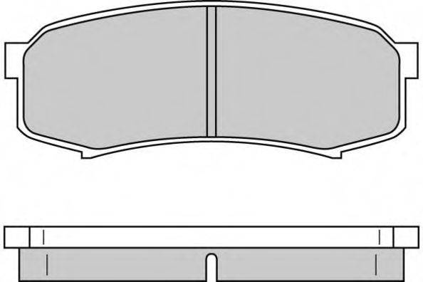 E.T.F. 120597 Комплект гальмівних колодок, дискове гальмо