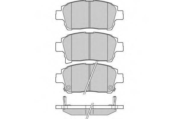 E.T.F. 121201 Комплект гальмівних колодок, дискове гальмо