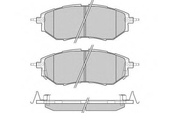 E.T.F. 24222 Комплект гальмівних колодок, дискове гальмо