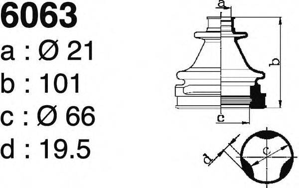 DEPA S6063 Комплект пильника, приводний вал