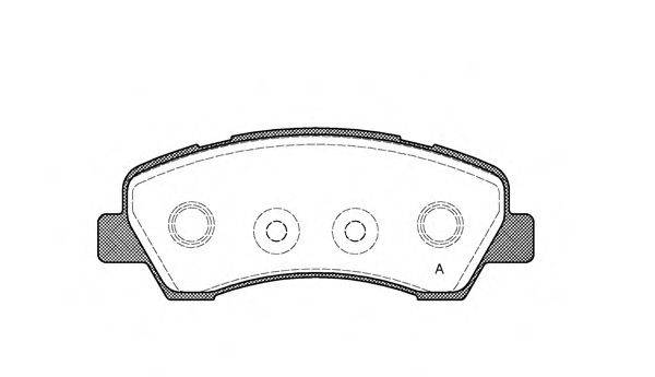 OPEN PARTS 25250 Комплект гальмівних колодок, дискове гальмо