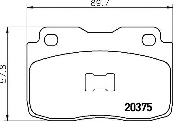 TEXTAR 20375 Комплект гальмівних колодок, дискове гальмо