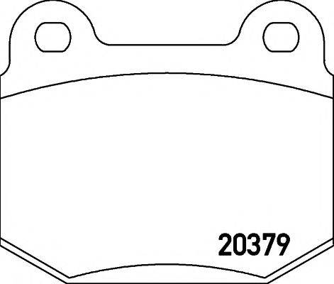 TEXTAR 20379 Комплект гальмівних колодок, дискове гальмо