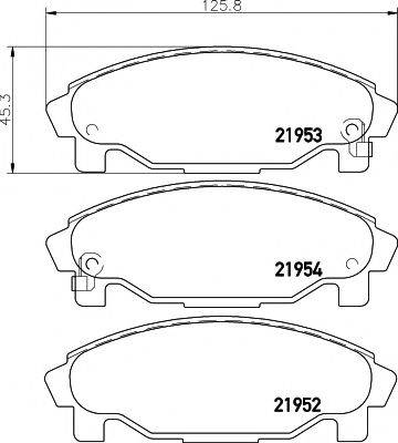 TEXTAR 21954 Комплект гальмівних колодок, дискове гальмо