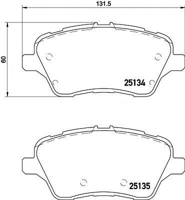 TEXTAR 25135 Комплект гальмівних колодок, дискове гальмо