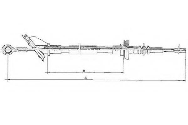 METZGER 19026 Трос, управління зчепленням