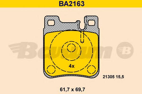BARUM 21305 Комплект гальмівних колодок, дискове гальмо