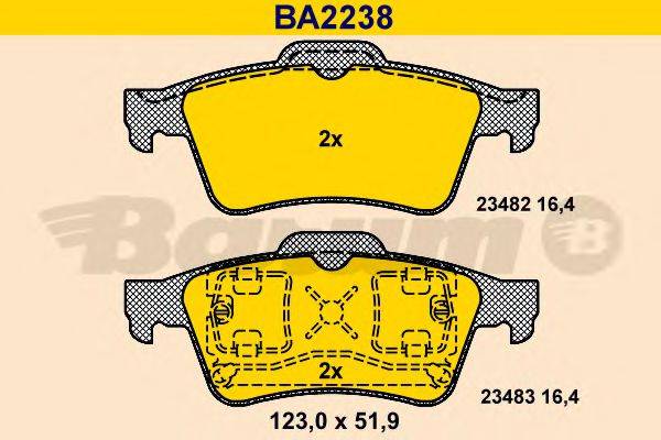 BARUM 23483 Комплект гальмівних колодок, дискове гальмо