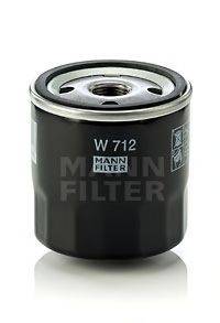 MANN-FILTER W712 Масляний фільтр; Фільтр, гідравлічна система приводу робочого обладнання; Фільтр, система вентиляції картера