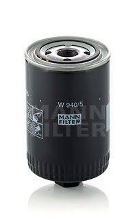 MANN-FILTER W9405 Масляний фільтр; Гідрофільтр, кермо; Фільтр, Гідравлічна система приводу робочого обладнання