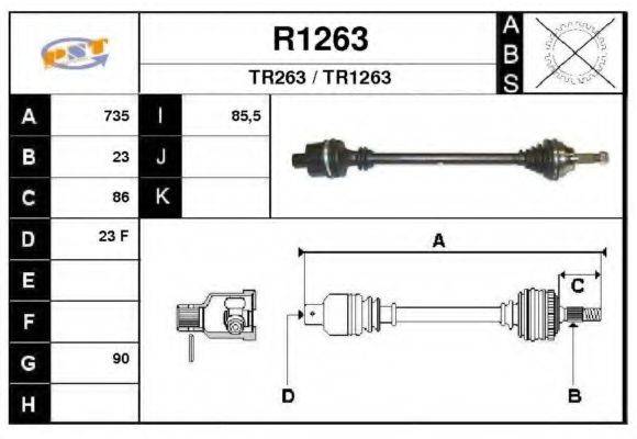 SNRA R1263 Приводний вал