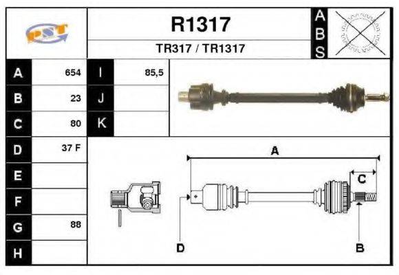 SNRA 45305 Приводний вал