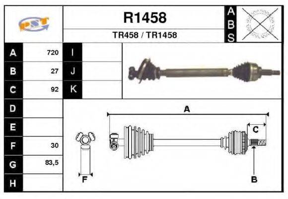 SNRA TR458 Приводний вал