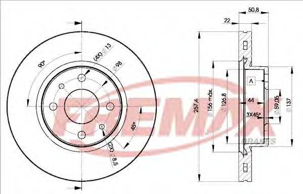 KAWE 37700 гальмівний диск