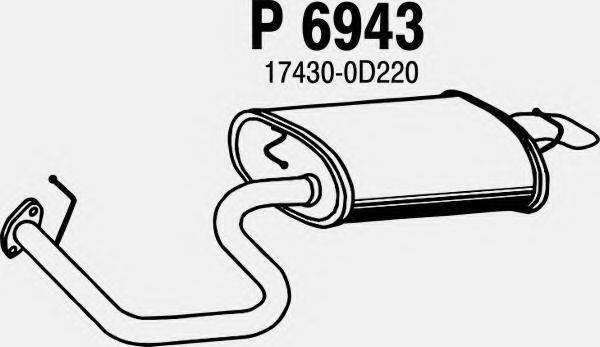 FENNO 6943 Глушник вихлопних газів кінцевий