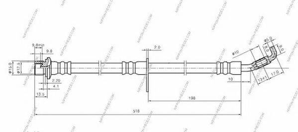 NPS ADT353147 Гальмівний шланг