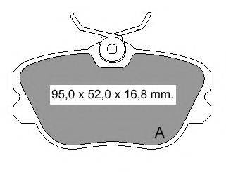 VEMA 834010 Комплект гальмівних колодок, дискове гальмо