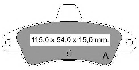 VEMA 21588 Комплект гальмівних колодок, дискове гальмо