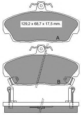 VEMA 21518 Комплект гальмівних колодок, дискове гальмо