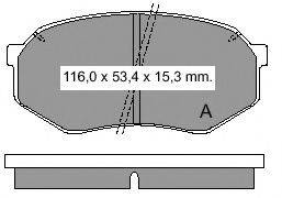 VEMA 21537 Комплект гальмівних колодок, дискове гальмо