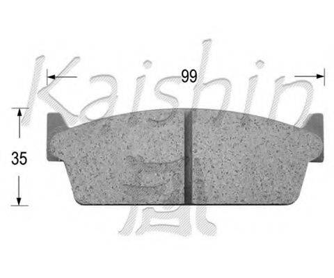 KAISHIN D1160 Комплект гальмівних колодок, дискове гальмо