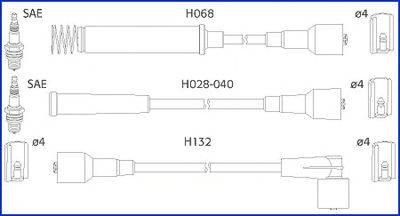 HITACHI 134214 Комплект дротів запалювання