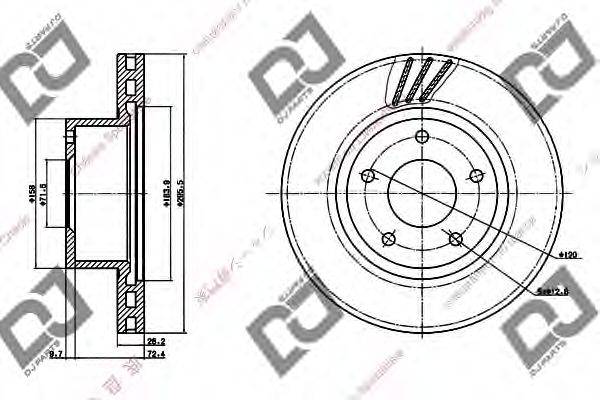 DJ PARTS BD1219 гальмівний диск