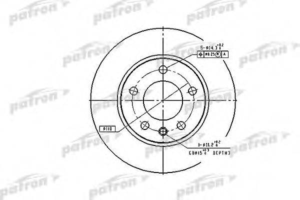 PATRON PBD1612 гальмівний диск