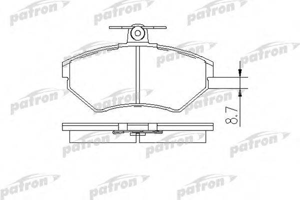 PATRON PBP1289 Комплект гальмівних колодок, дискове гальмо