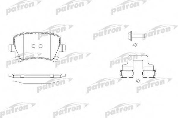 PATRON PBP1636 Комплект гальмівних колодок, дискове гальмо