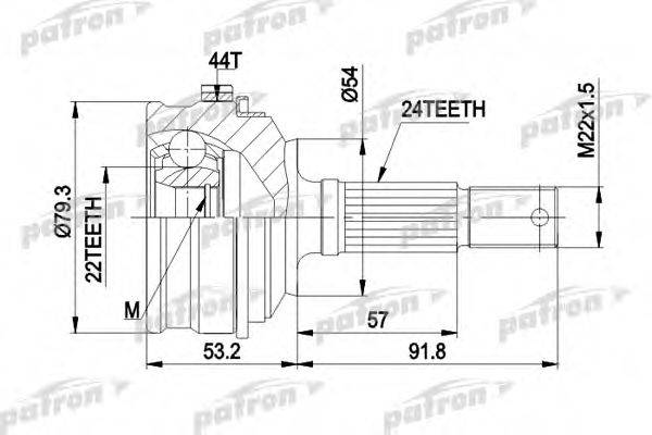 INTERBRAKE GDH6000K Шарнірний комплект, приводний вал