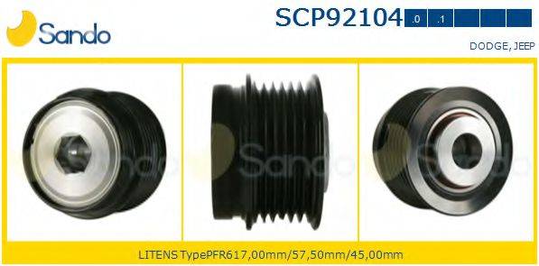 SANDO SCP921041 Ремінний шків, генератор