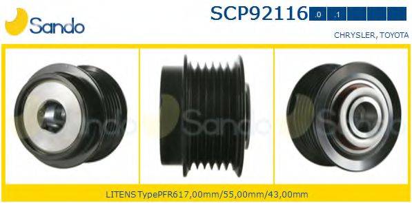 SANDO SCP921160 Ремінний шків, генератор