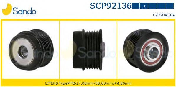 SANDO SCP921361 Ремінний шків, генератор