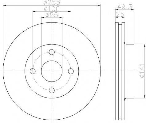 HELLA PAGID 8DD355118621 гальмівний диск