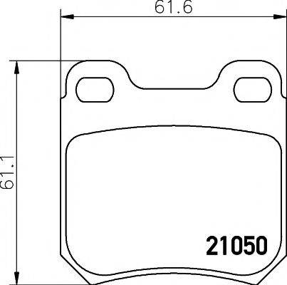 HELLA PAGID 8DB355008881 Комплект гальмівних колодок, дискове гальмо