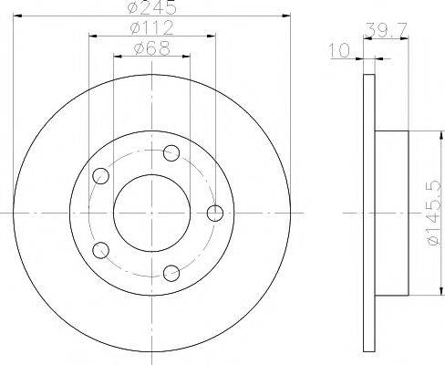 HELLA PAGID 53917 гальмівний диск